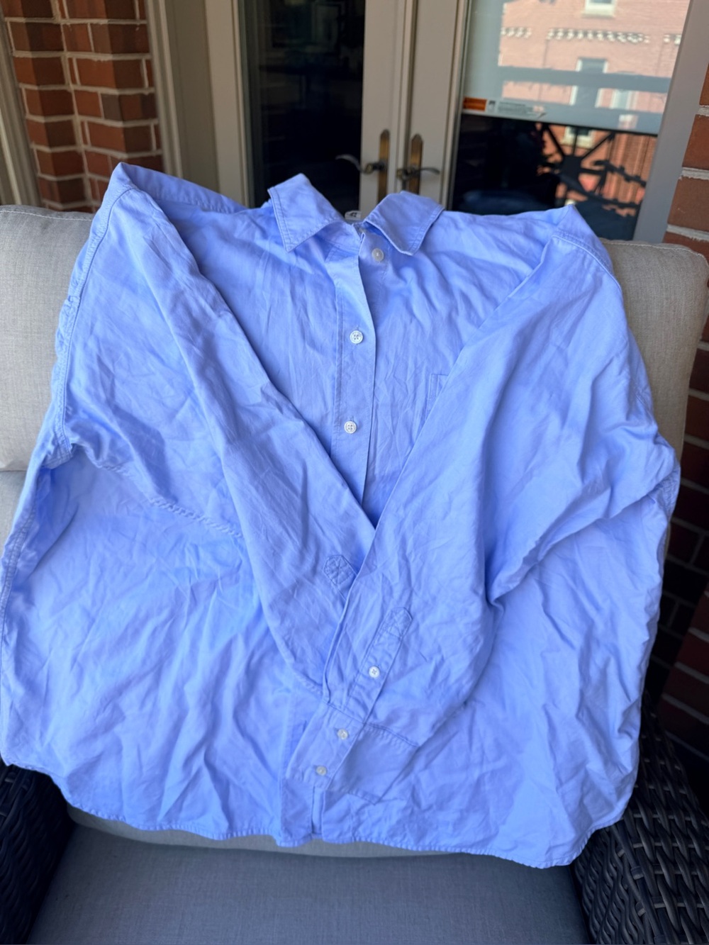 Boden Light Blue Oversized Oxford Button-Down Shirt